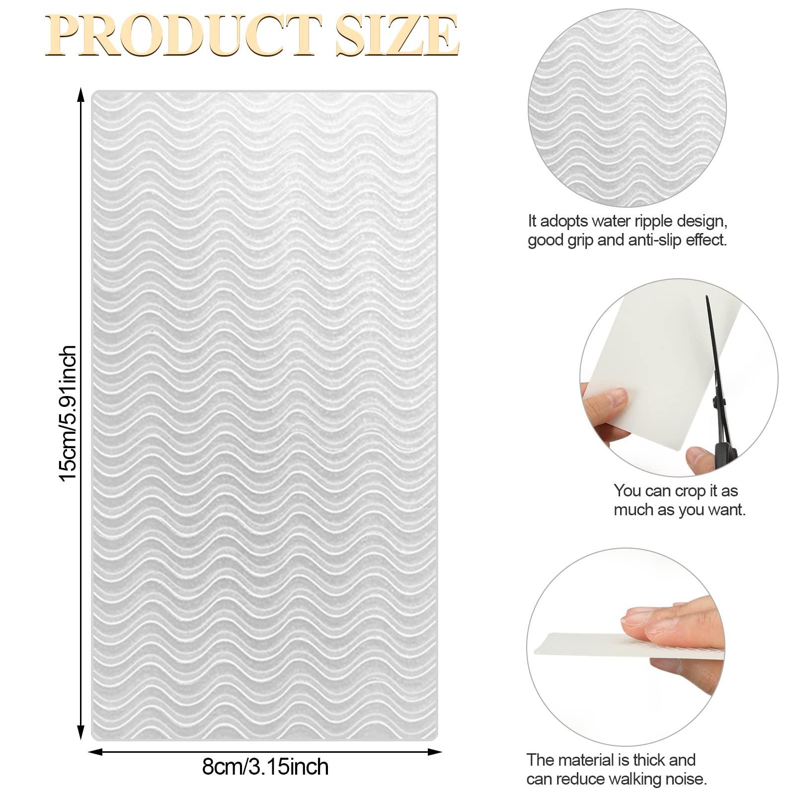 Eurzom 8 Pcs Shoe Grips on Bottom of Shoes No Slip Bottom Pad Self Adhesive Sole Protector Anti Slip Grips for Heel No Skid Pads for Sneakers Slippers(5.9 x 3.2 Inch,White)