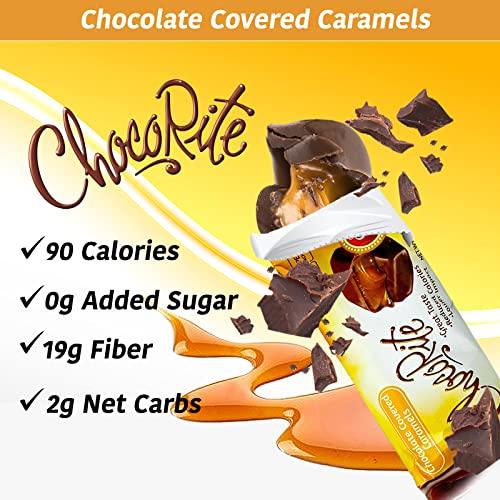 Chocorite ChocoRite - Diet Chocolate Covered Caramels - 16/Box - High Fiber - Low Calorie - No Sugar Added