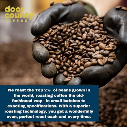 Door County Coffee & Tea Co. Door County Coffee German Chocolate Cake Flavored Coffee Whole Bean | 10 oz Bag | Flavored Whole Bean Coffee Medium Roast | 100% Specialty Arabica Coffee | Flavored Gourmet Coffee | German Chocolate Cake