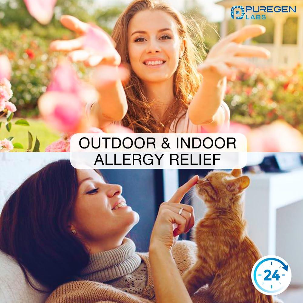 P Puregen Labs Puregen Labs Allergy Relief, Loratadine 10mg, 300 Tablets 24 Hour Non-Drowsy Antihistamine Allergy Medicine for Runny Nose, Sneezing, Itchy, Watery Eyes