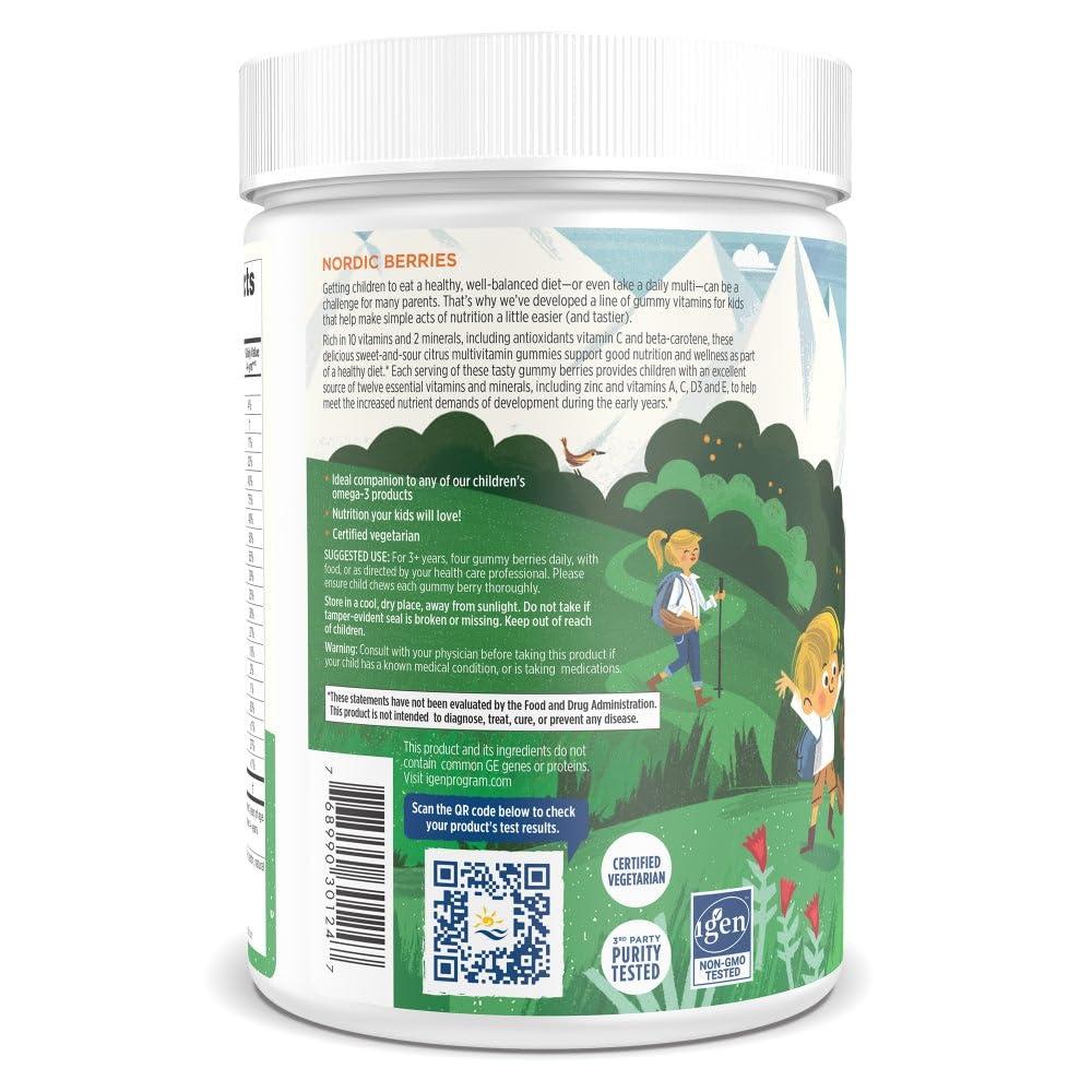 Nordic Naturals Nordic Naturals Nordic Berries, Citrus - 200 Gummy Berries - Great-Tasting Multivitamin for Ages 2+ - Growth, Development, Optimal Wellness - Non-GMO, Vegetarian - 50 Servings