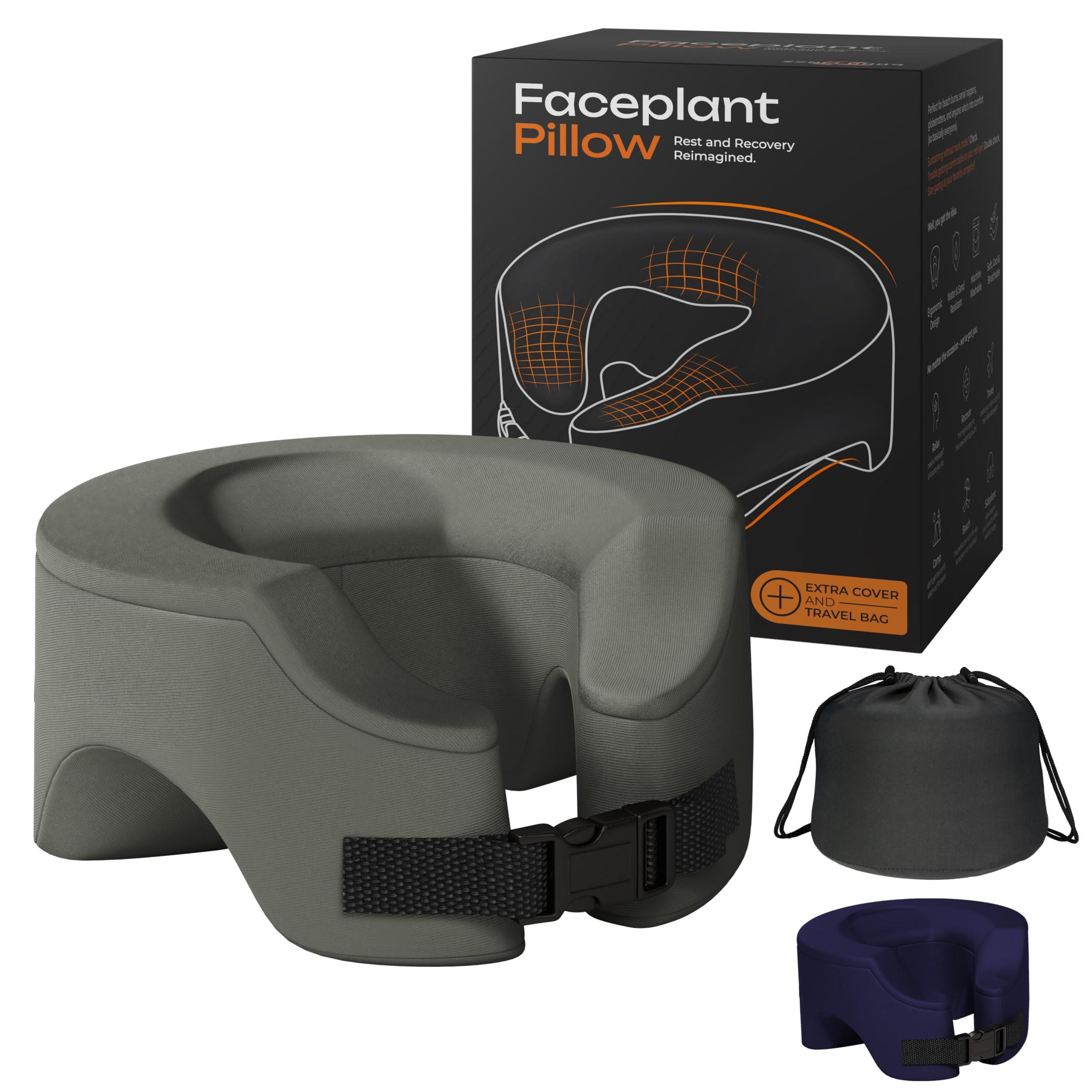 ZENCLOUD9 Faceplant Face Down Pillow - Adjustable Memory Foam Stomach Sleeping Pillow - Face Down Pillow after Eye Surgery - Massage Headrest for Bed - and Prone Cushion for Rest and Recovery Reimagined