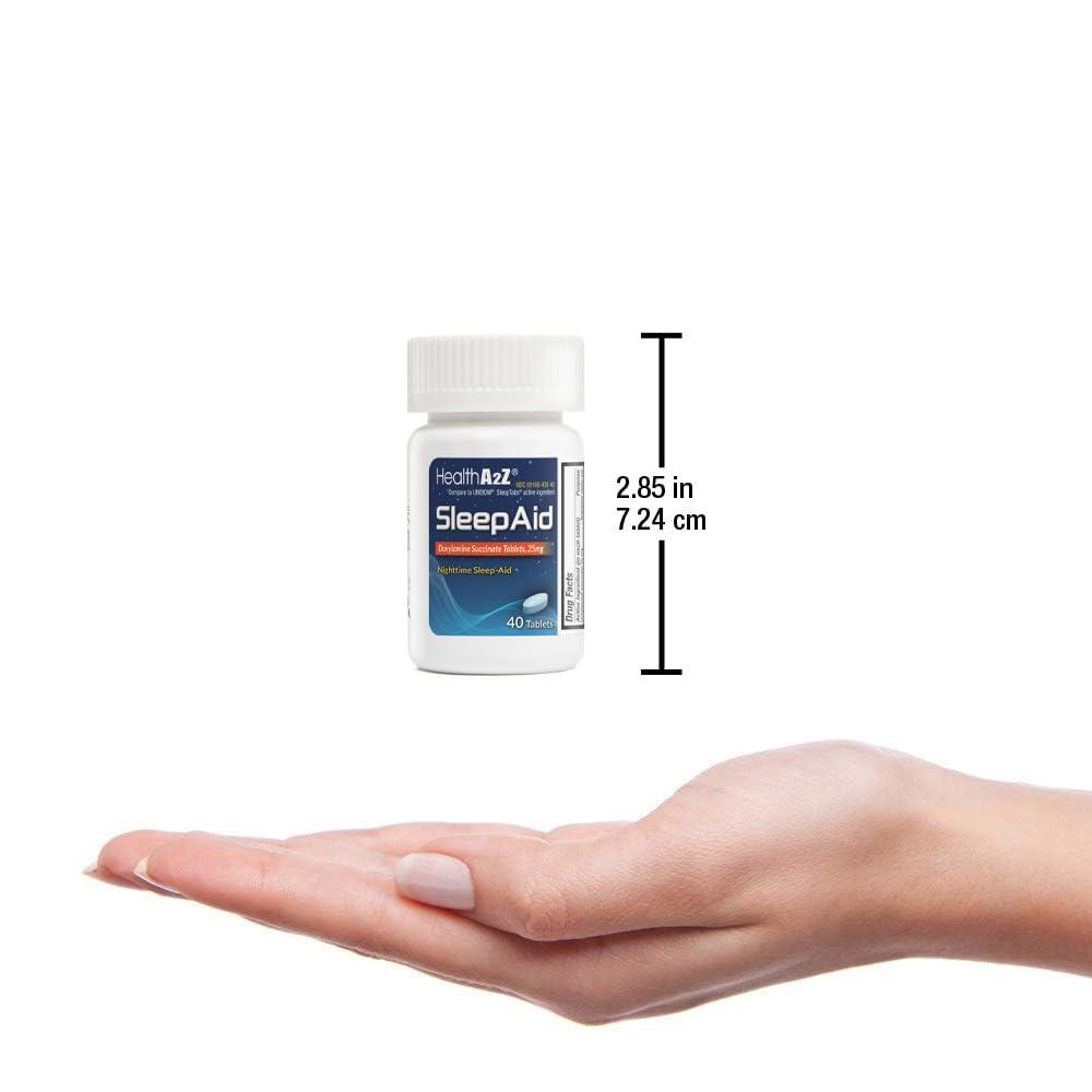 HealthA2Z HealthA2Z Sleep Aid | Doxylamine Succinate 25mg | Non Habit-Forming (40 Counts (Pack of 1))