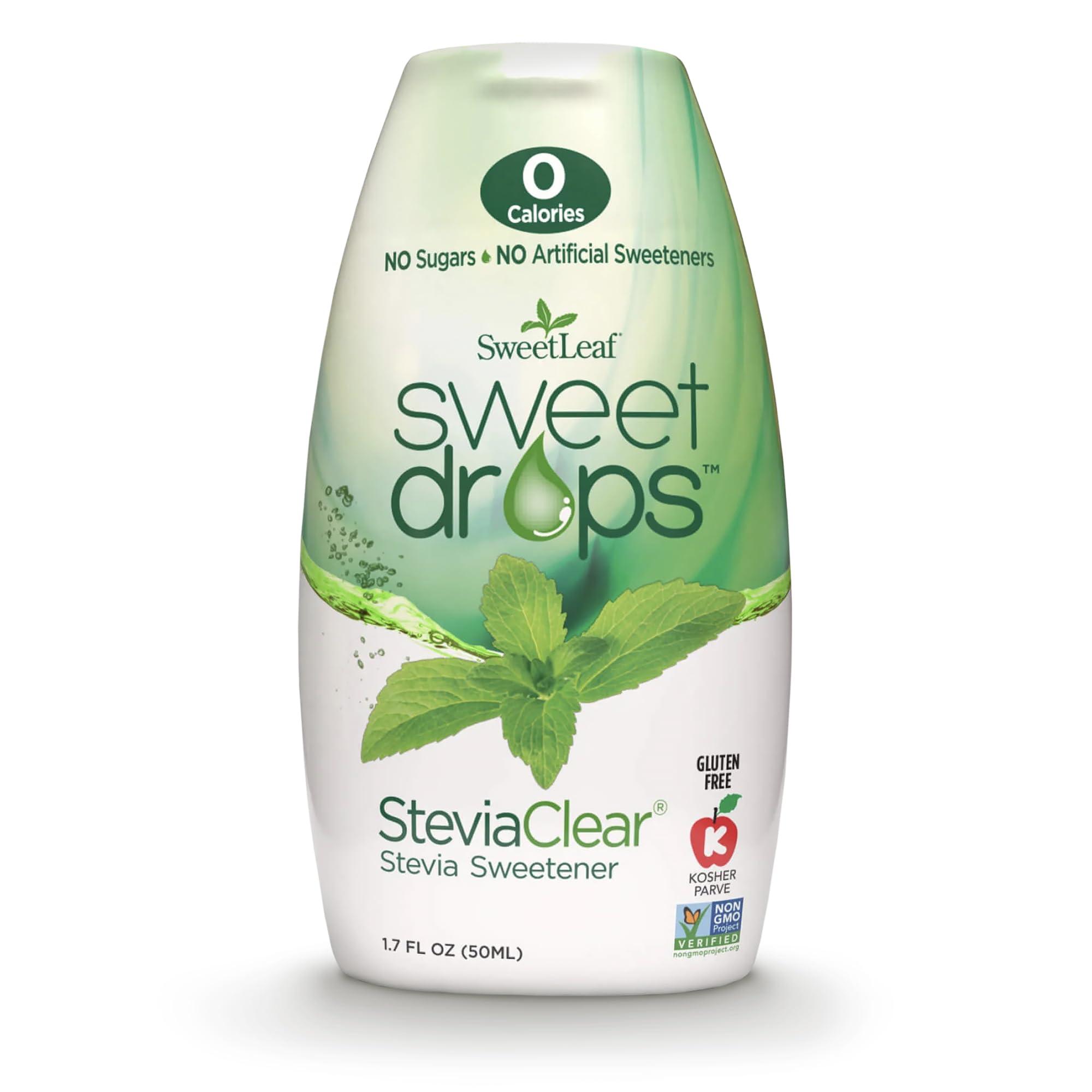 SweetLeaf SweetLeaf Sweet Drops Liquid Stevia Sweetener, SteviaClear, 1.7 Ounce (SD-CLR)