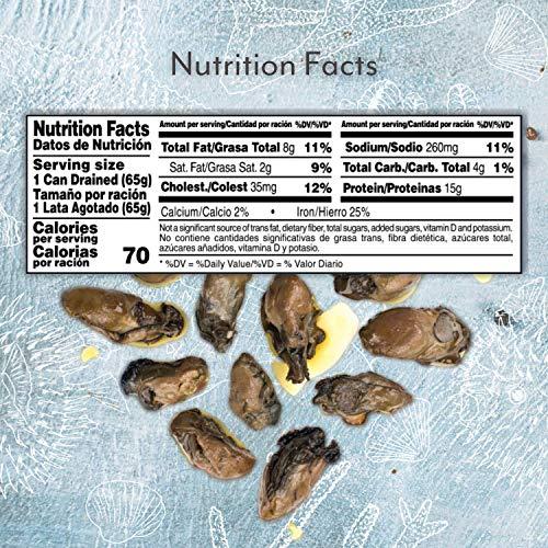 Roland Roland Foods Petite Premium Smoked Oysters in Oil, Wild Caught, 3 Ounce Tin, Pack of 10