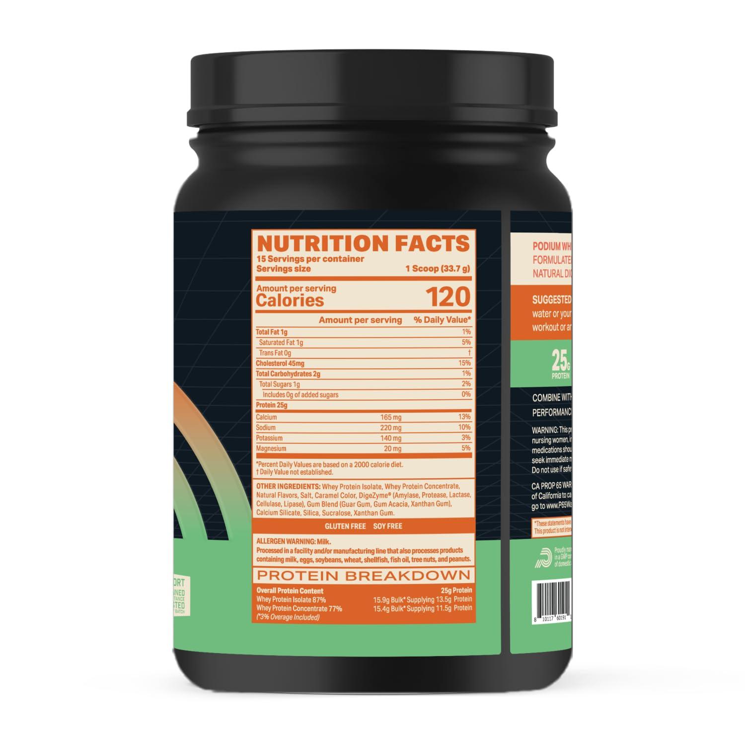 Podium Nutrition Podium Nutrition, Whey Protein Powder, Caramel Apple