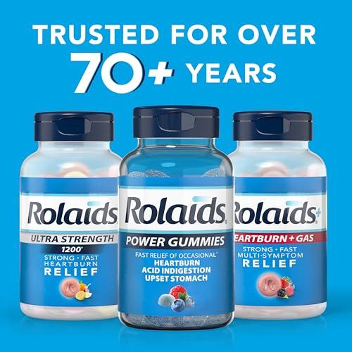 Rolaids Rolaids Power Gummies, Fast Relief of Occasional Heartburn and Acid Indegestion, Dietary Supplement, Smooth Berry, 54 Gummies
