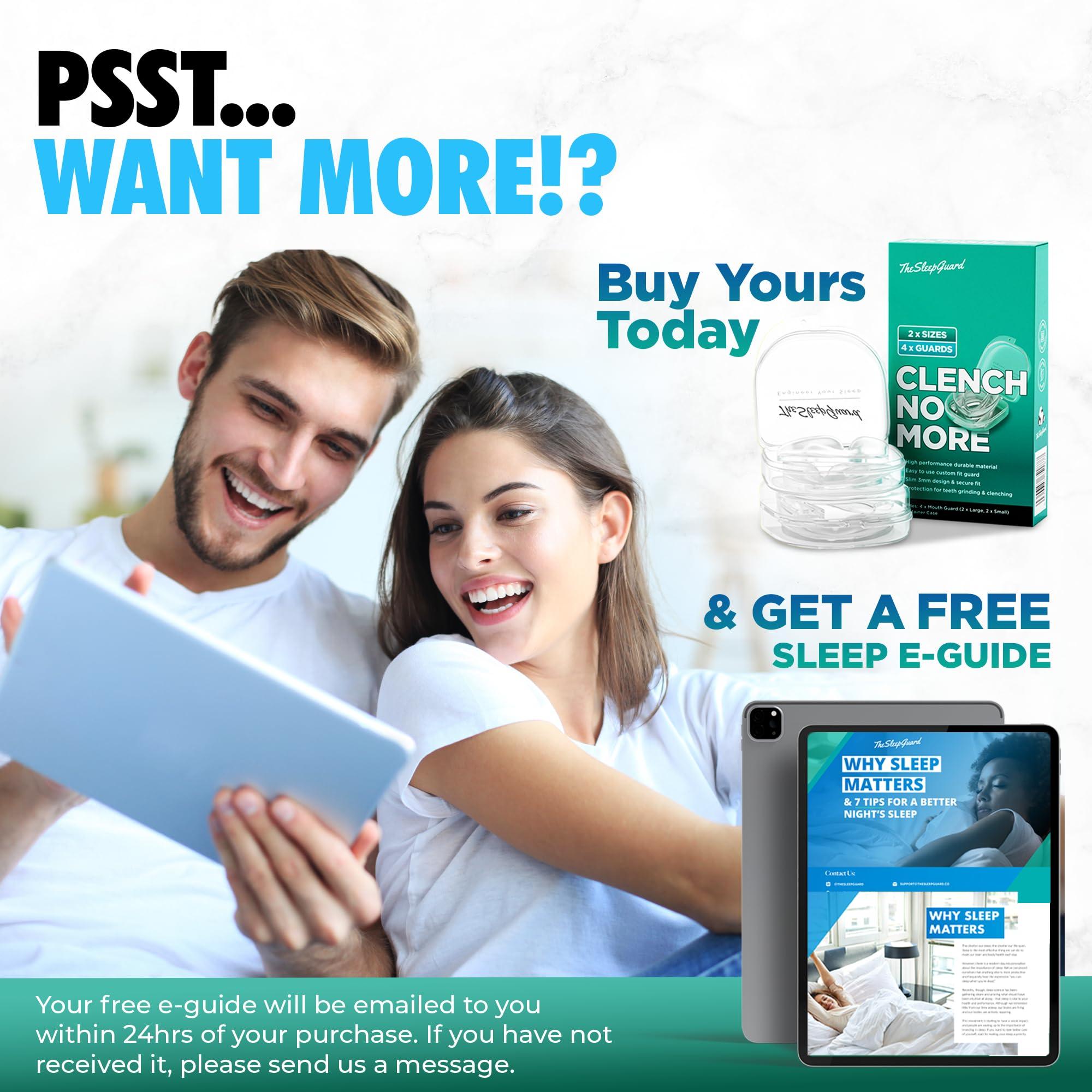 TheSleepGuard TheSleepGuard Mouth Guard for Clenching Teeth at Night [Pack of 4] Best Night Guards for Teeth Grinding, Mouth Guard for Grinding Teeth & TMJ | Night Guard for Men & Women