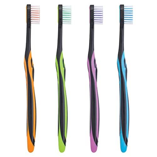 Practicon SmileGoods A301 Toothbrush, 30 Tuft, Soft Bristle, Individually Packaged Toothbrushes, Assorted Colors, Bulk Pack of 72