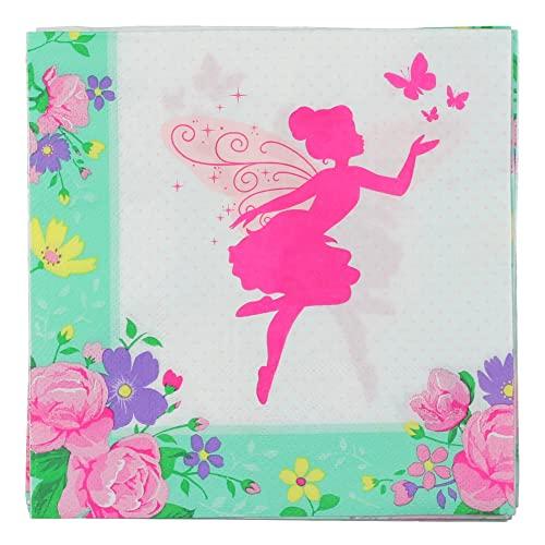 Iconikal Iconikal Dinner Party Paper Napkins, Floral Fairy, 48-Count