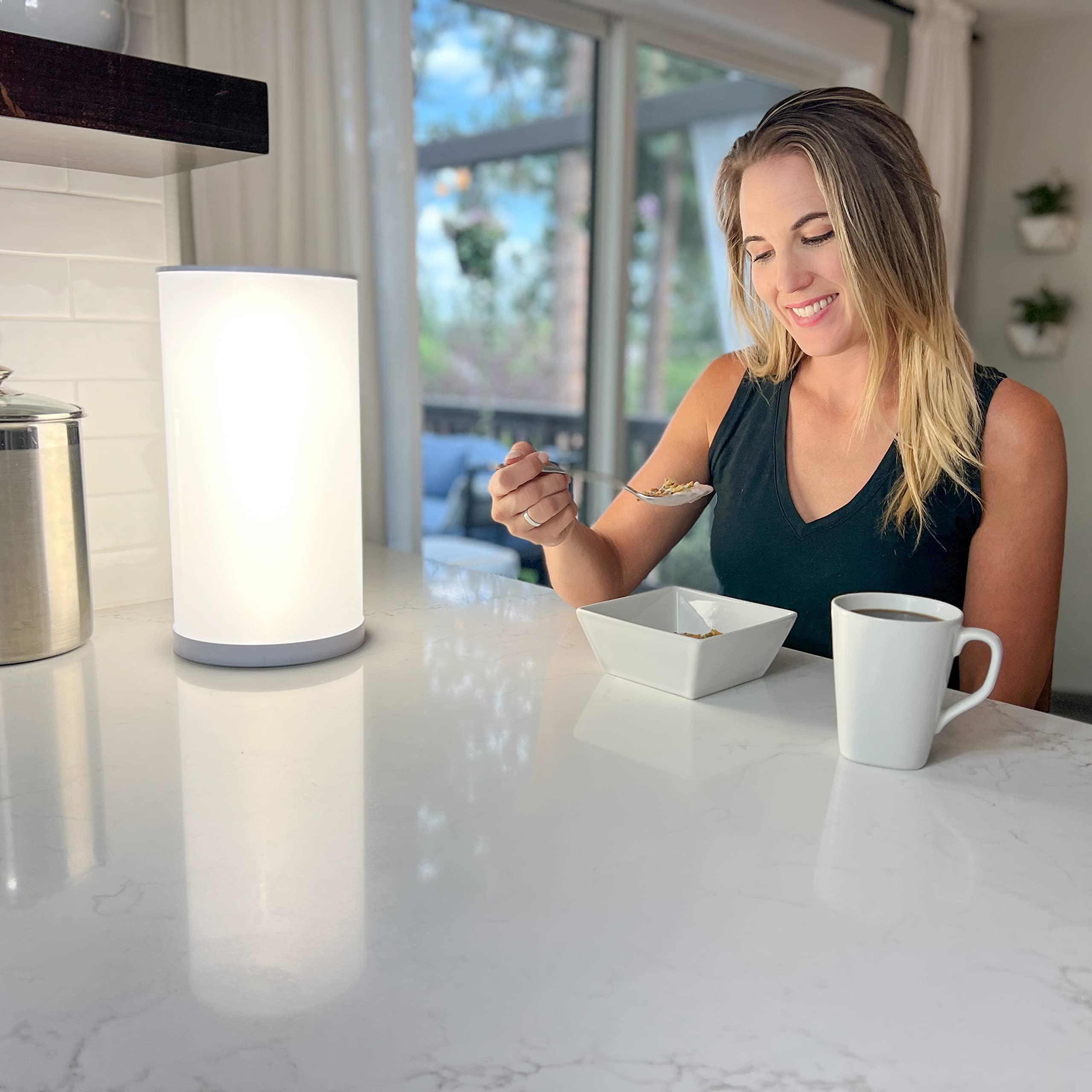 Bright Health Bright Health 14 Inch Light Therapy Lamp - 10,000 LUX - LED Sun Lamp Mood Light and Sunlight Lamp with 360 Degree Light Therapy to Fight Low Energy and Sunlight Deprivation, White