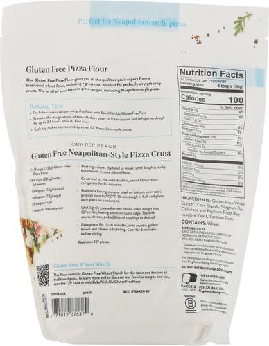 King Arthur King Arthur Gluten Free Pizza Flour: Crispy Neapolitan-Style Crust - 32 oz Box, Perfect for GF Baking, Celiac-Friendly, 00 Pizza Dough Mix
