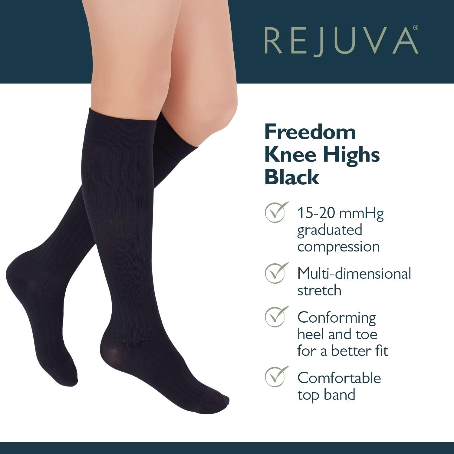 Rejuva Rejuva Freedom 15-20 mmHg Knee High Compression Socks Men & Women Long Socks