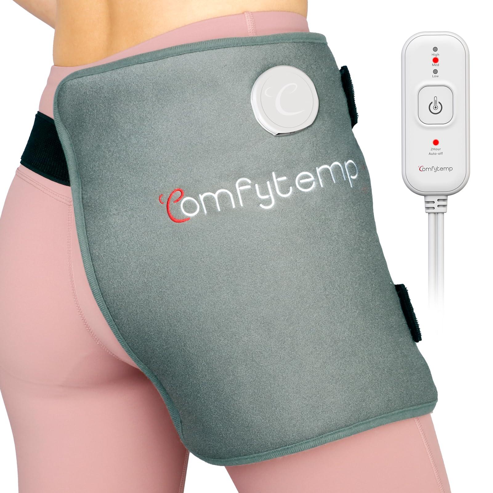 Comfytemp Comfytemp Hip Heating Pad for Hip/Sciatica Pain Relief - FSA HSA Eligible Hip Brace, Birthday Gifts for Mom/Women/Wife/Men, Lower Back/Thigh/Buttock Electric Heat Pad, Hot Physical Therapy(S/M)