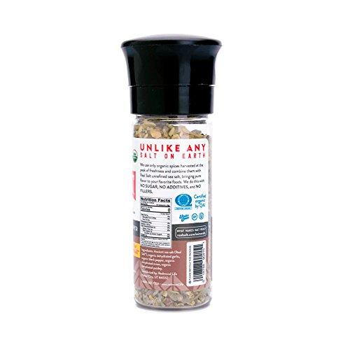 REDMOND Redmond Real Sea Salt - Natural Unrefined Organic Gluten Free, Garlic Pepper Grinder