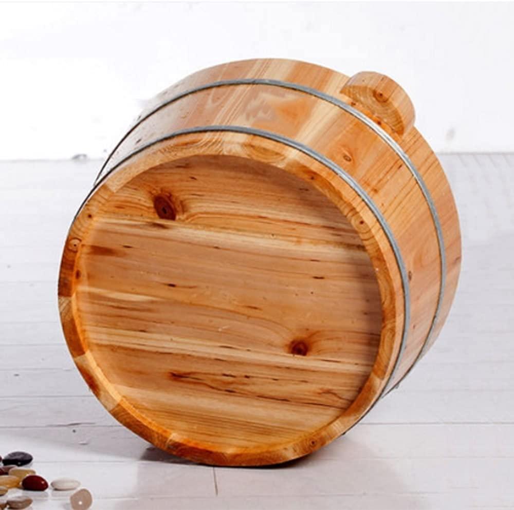 NUBAOzy Foot Tub Wooden Foot Basin Reducing stress Chinese Fir With Massage Foot Bath Barrel Wash The Wooden Barrel Foot Barrels Footbath Foot massage foot Bath Wooden Bucket Foot Spa Household Wash Ba