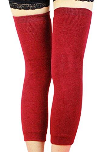 Holiberty A Pair Elastic Lengthen Cashmere Knitted Knee Sleeve Braces Non-slip Thermal Over Knee Leg Sleeves Support Protector Thigh Calf Warmer Socks Pads Legging Stockings for Women Men, Pain Relief/Arthritis