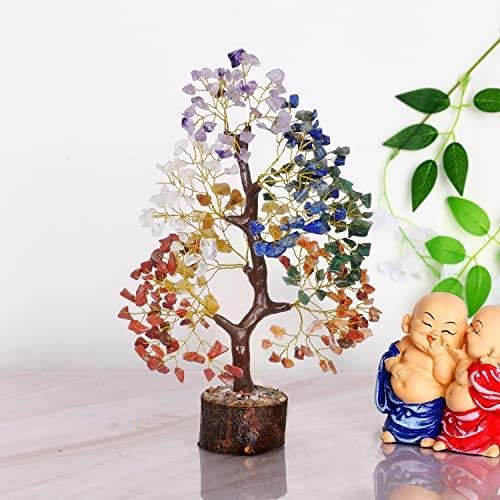 YATSKIA YATSKIA 7 Chakra Tree of Life, Crystals and Healing Stones, Birthday Gifts for Women - Crystal Tree for Positive Energy, Office Decor, Gifts for Women, Mom Birthday Gifts for Women