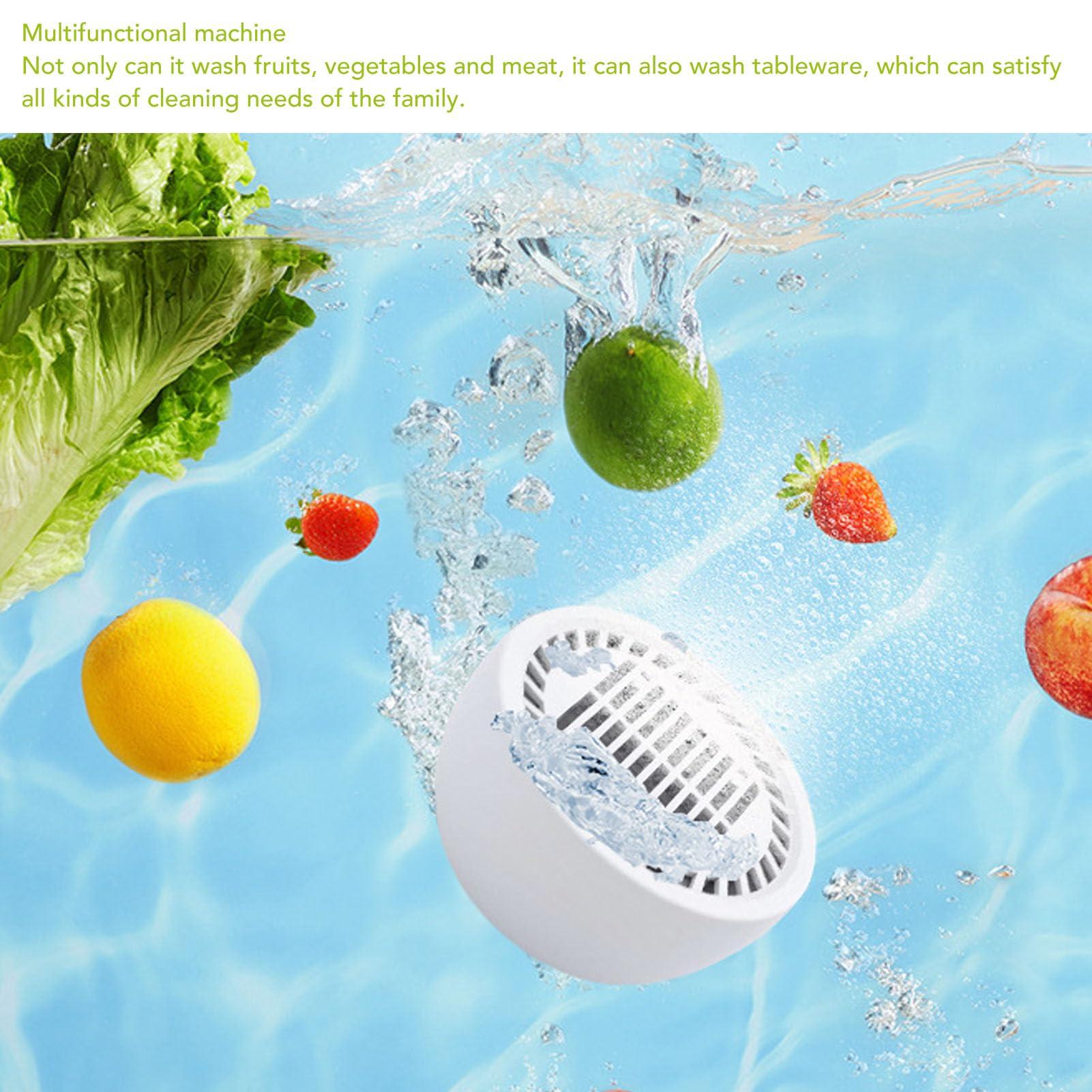 NineLife Basics Fruit and Vegetable Washing Machine, Rotatable Fruit and Vegetable Purifier Fruit Cleaner Device Turns on in The Water, IPX7 Water Type C Charging Fruit Cleaner Device