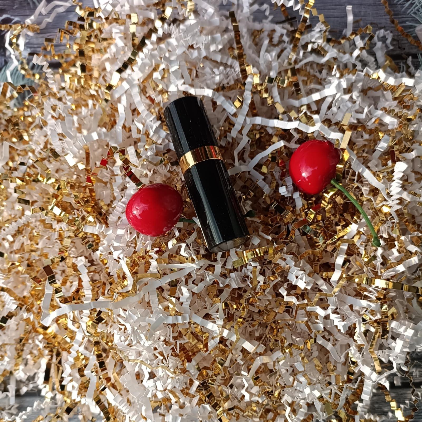 MGOHNACL 4OZ Crinkle Cut Paper Shredded Paper for Gift Box Baskets Filler, White and Gold Crinkle Cut Paper Shred Filler Confetti for Packaging