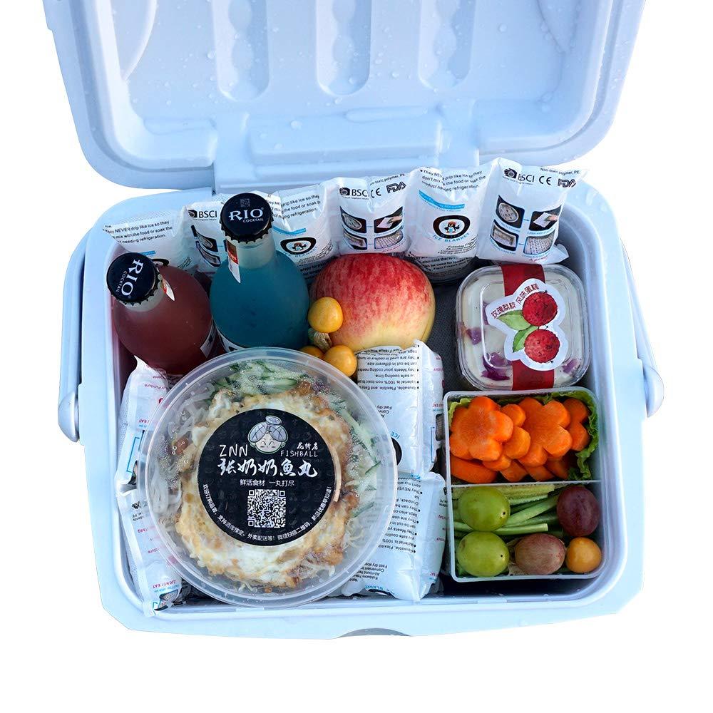 WORLD-BIO Shipping Cold Pack Ice Pack Sheets for Coolers Reusable, Dry Ice Packs Freezer Packs for Shipping Food, Flexible Ice Blankets Frozen Gel Packs Keep Food Fresh Beverage Cold, 13.3"x6.5"/Sheet 50 Sheets