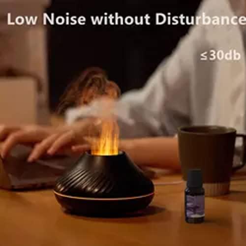 Generic Flame Fire Humidifier and Aromatherapy Diffuser (White)