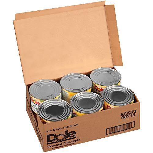 Dole Dole Crushed Pineapple in Juice, 107 Ounce Cans (Pack of 6)
