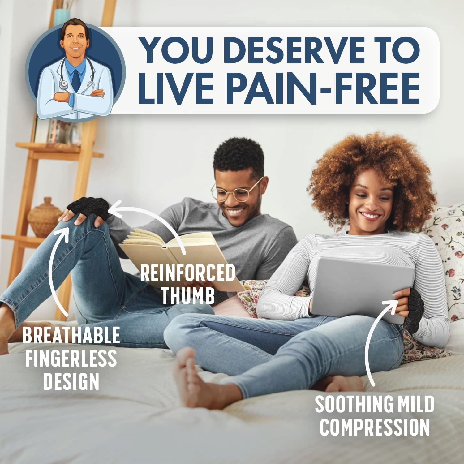 Dr. Frederick's Original Dr. Frederick\'s Original Arthritis Compression Gloves for Women & Men - Ideal for Arthritis Hand Pain Relief, Carpal Tunnel, Reynauds & Poor Circulation - Large