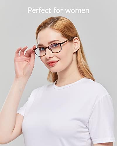ANRRI ANRRI Blue Light Blocking Glasses Anti Eyestrain UV Filter Computer Game Eyeglasses Lightweight Tortoise Frame
