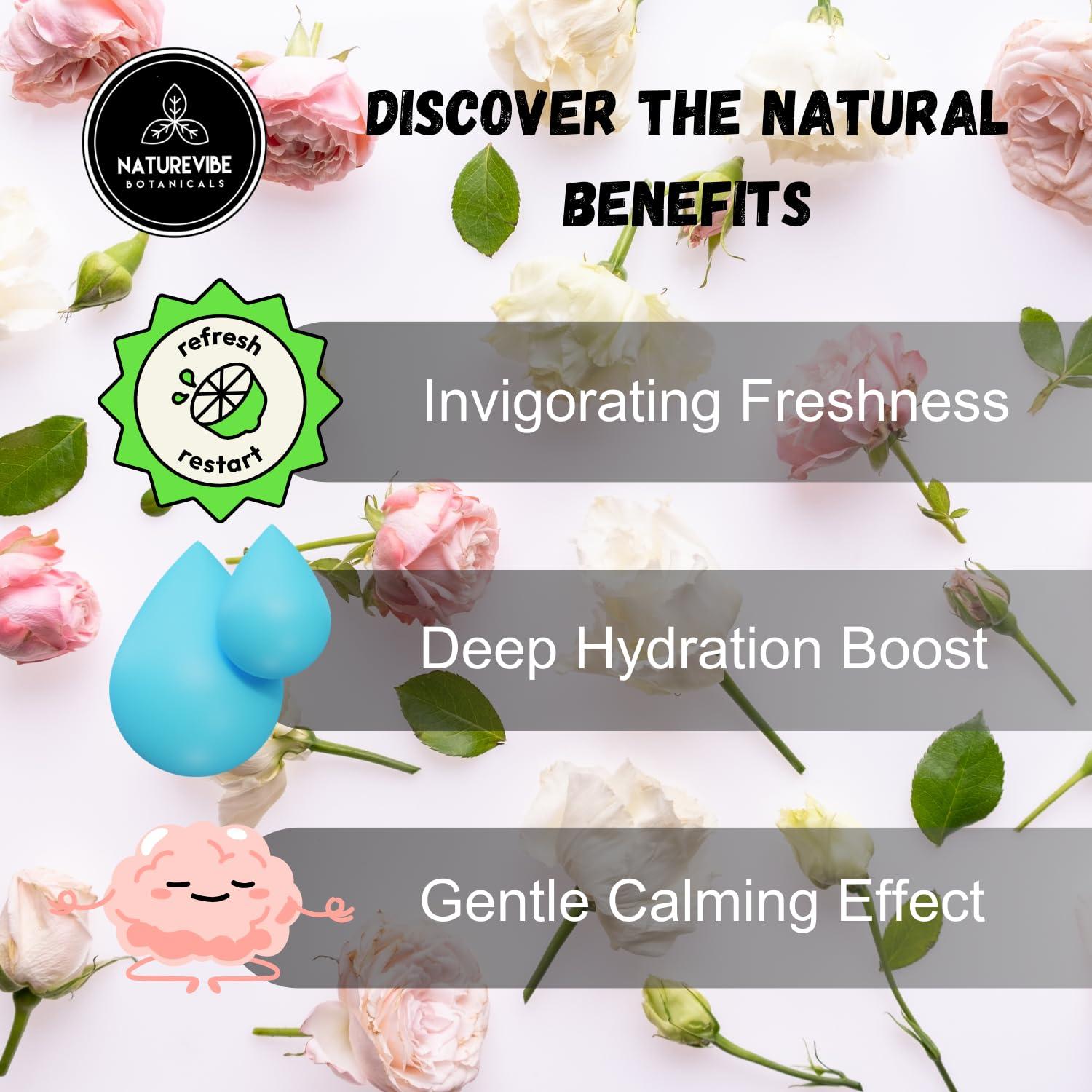 Naturevibe Botanicals Naturevibe Botanicals Geranium Water 32 oz and Broccoli Oil 32 oz | 32oz Carrier Oils Combo