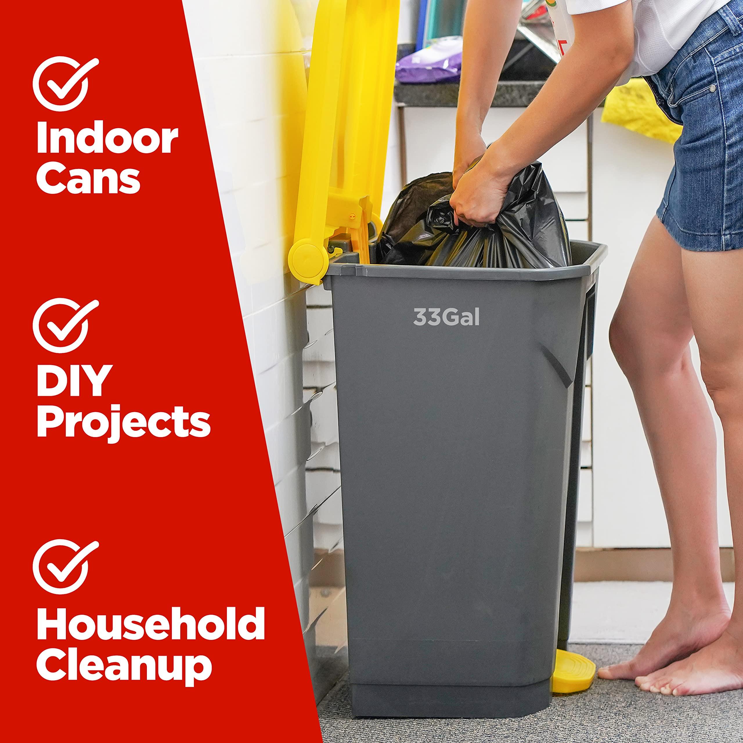 ToughBag ToughBag 30-33 Gallon Trash Bags, 32 x 38\" Black Garbage Bags (250 COUNT) 30+, 32 Gallon Outdoor Industrial Garbage Can Liner for Custodians, Landscapers, Lawn Bags - Made In USA