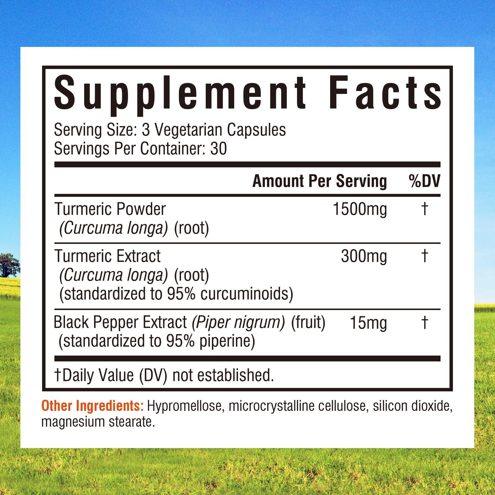 Innate Vitality Innate Vitality Magnesium Glycinate & Turmeric Curcumin Supplements Bundle