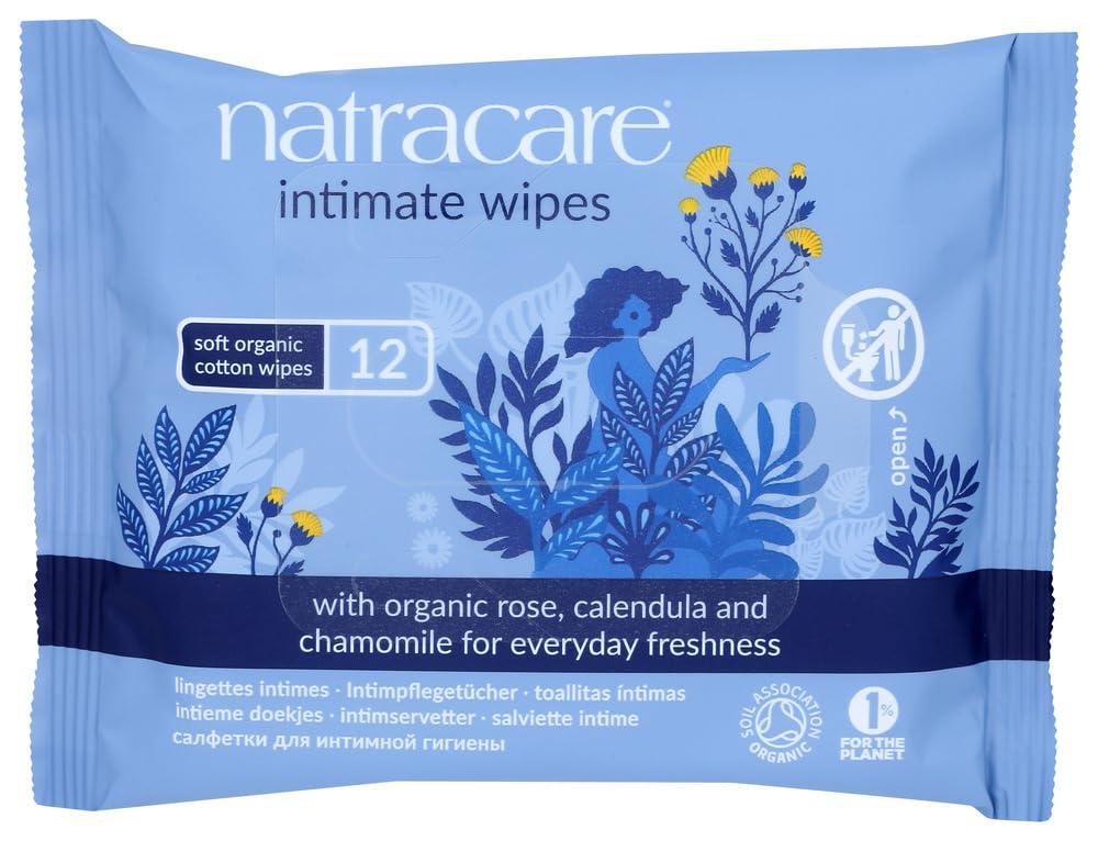 NATRACARE Intimate Wipes, Organic, 12 ct.
