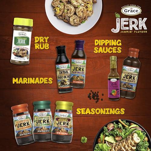 Grace Grace Jamaican Jerk Marinade Sauce 11.8oz - 2 Pack Jamaican Jerk Seasoning Marinade for Jerk Chicken Marinade Oxtail Seasoning Fish & Vegetables - Jerk Seasoning Jamaican Style - Caribbean Jerk Sauce
