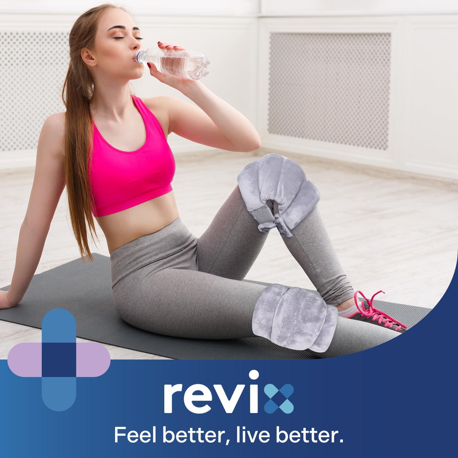 REVIX REVIX Microwave Heating Pad for Knee, Elbow, Muscle and Joint, Microwavable Heated Knee Wrap for Men and Women, Hot and Cold Pack