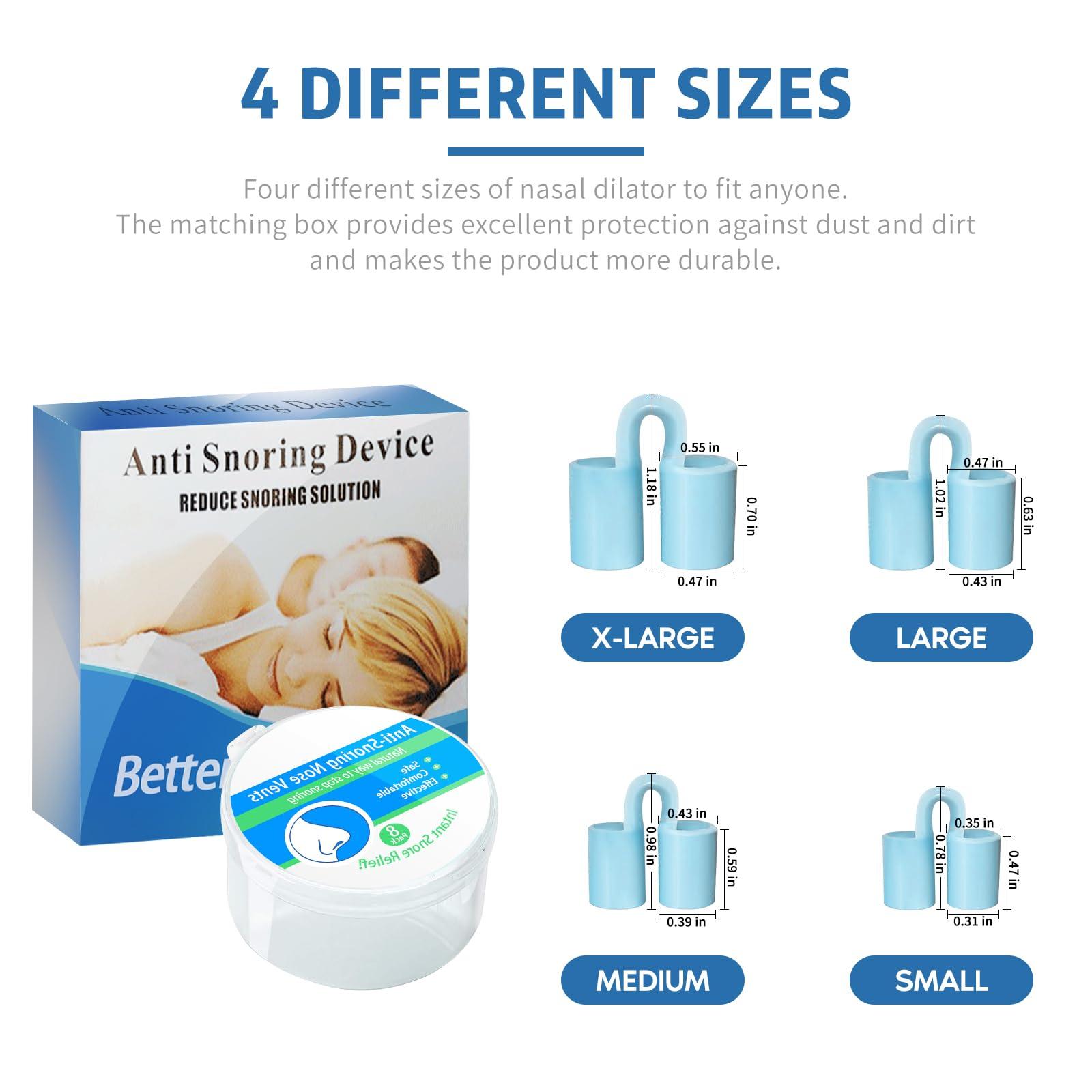 KinomiYa KinomiYa 8pcs Anti Snoring Nose Vents Device That Work, Anti Nose Vents for Snoring Devices, Snoring Devices for Men, Nose Opener for Breathing Sleep, Stop Snoring Devices That Work for Men