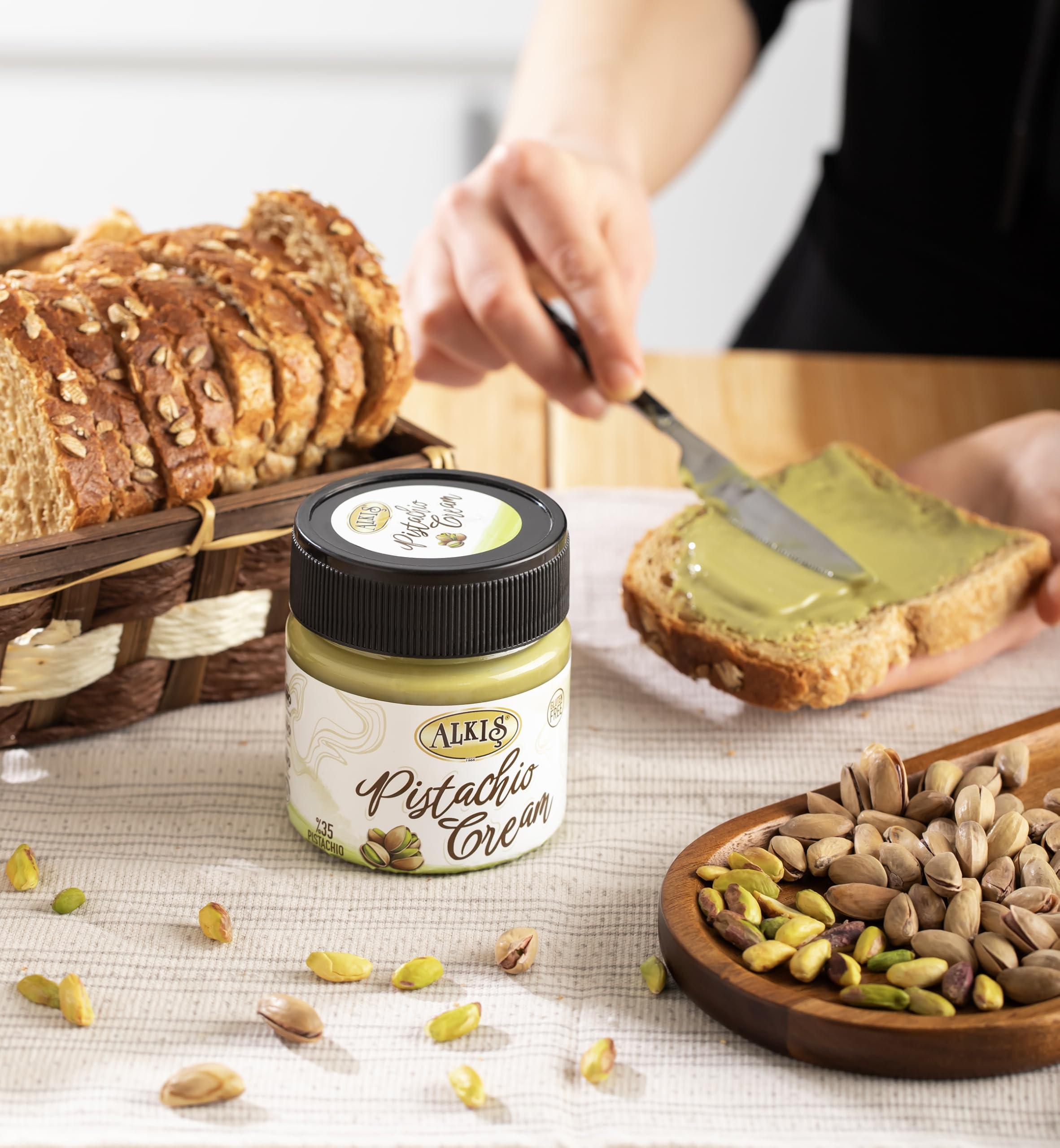 Alkis Pistachio Cream, Pistachio Paste, Pistachio Spread, Pistachio Cream for Dubai Chocolate Bar, 7.05 oz.(200gr)