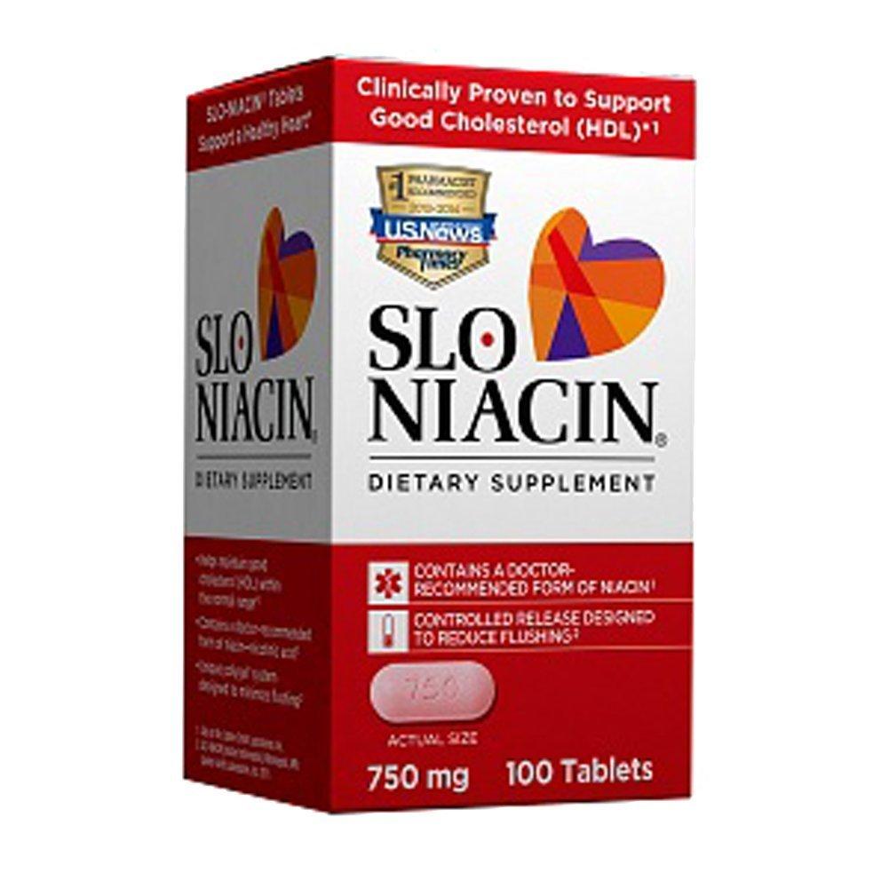 Slo-Niacin Slo-Niacin Polygel Controlled-Release Niacin, 750 mg, 100 Tablets