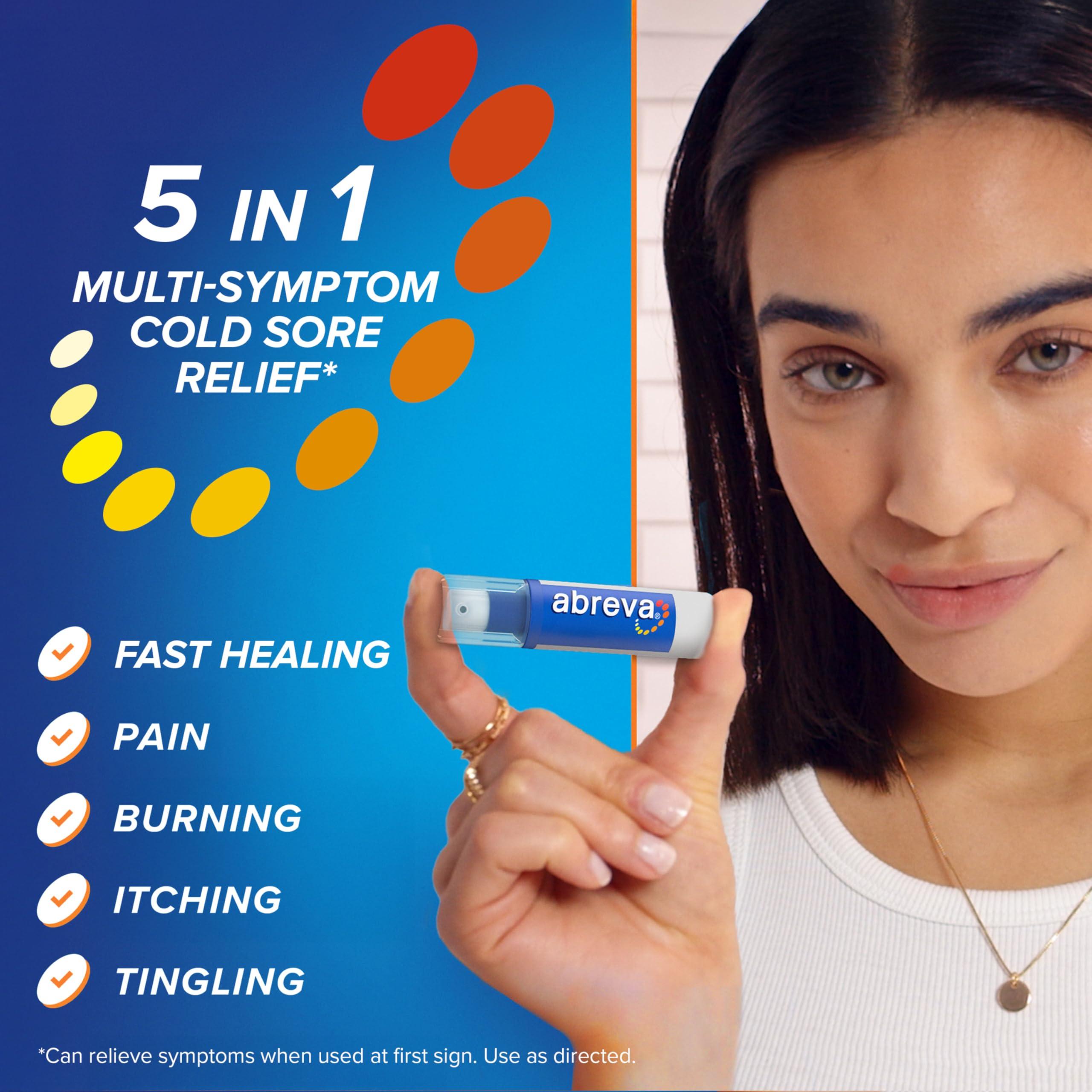 Abreva Abreva 10 Percent Docosanol Cold Sore Treatment, Treats Your Fever Blister in 2.5 Days - 0.07 oz Pump