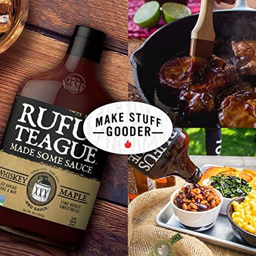 Rufus Teague Rufus Teague - Whiskey Maple BBQ Sauce - Premium Barbecue Sauce - 15.25 oz. Bottles - 4 Pack