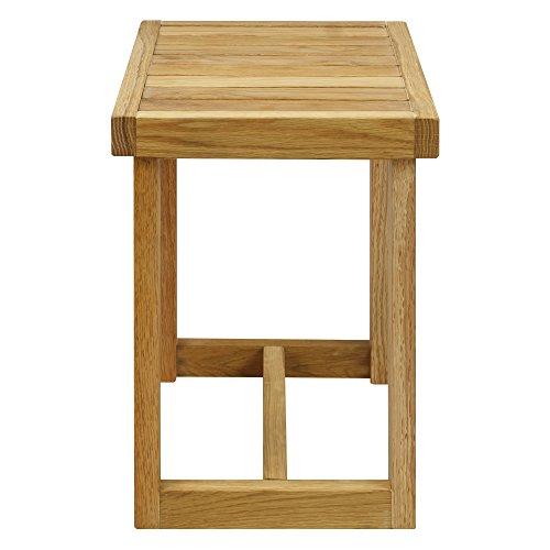 American Trails American Trails 18" Solid White Shower Bench, Natural Oak