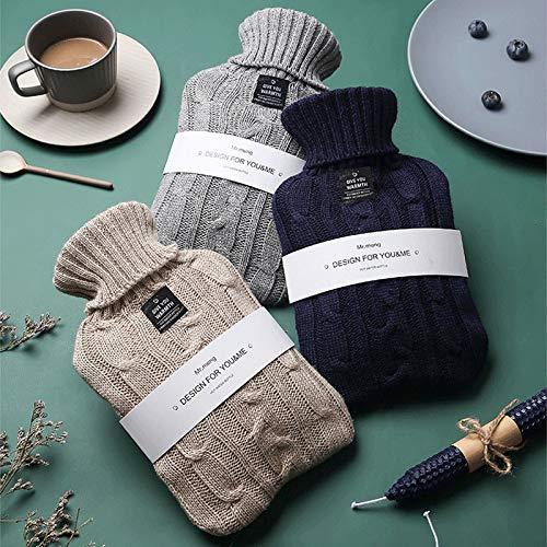 OliviaLiving OliviaLiving Hot Water Bag Hot Water Bottle 2 Liters Heat Up and Refreezable Hot Cold Pack with Knit Cover for Pain Relief Hot Cold Therapy