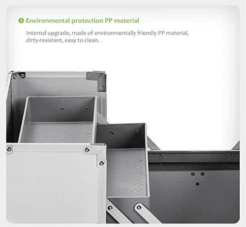 Nurth Medicine Box Nurth First Aid Kit Lockable First Aid Box Security Lock Medicine Storage Box with Portable Handle,Medication Lock Box 3 Tier Design/Precription Storage Box Large Space 14 × 9.8 × 11inch (Silver)