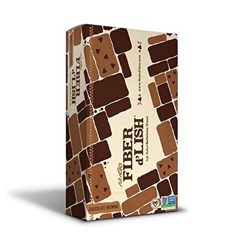 NuGo NuGo Fiber d'Lish Chocolate Brownie, 12g High Fiber, Vegan, 150 Calories, 16 Count