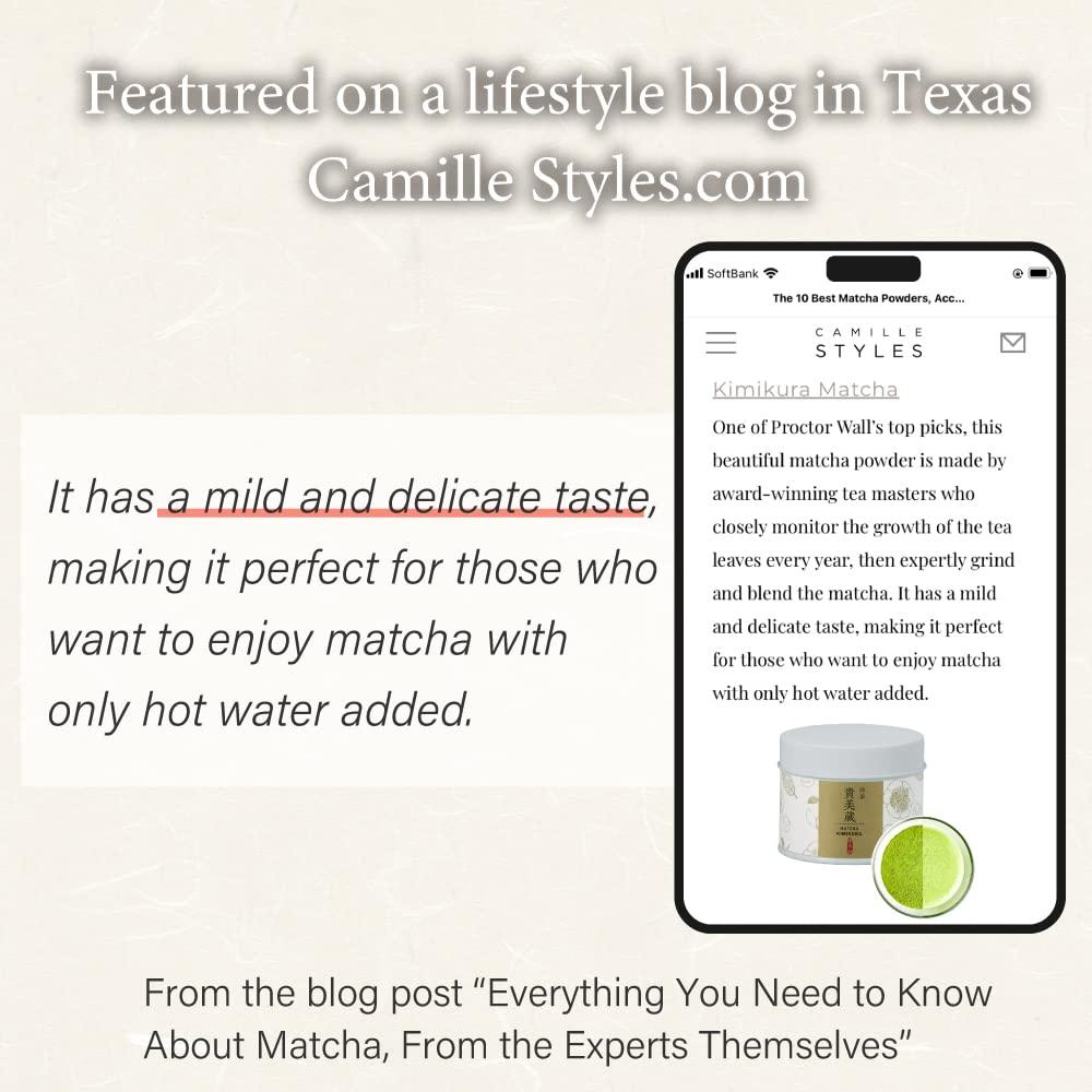 Japanese Tea KIMIKURA Ceremonial Matcha Green Tea Powder Kimikura Japan-wide Blend [30g/1oz tin] from JAPAN | Japanese Tea KIMIKURA