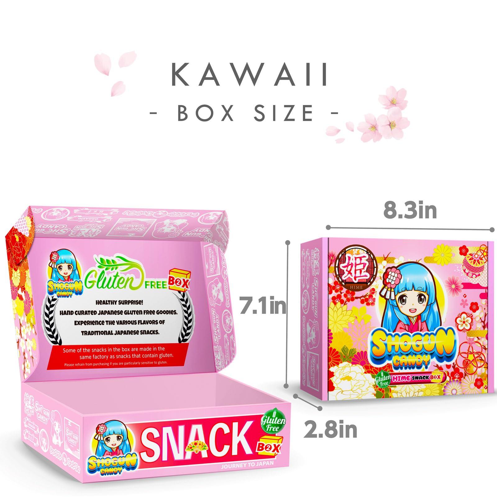 SHOGUN CANDY SHOGUN CANDY, 40Pcs Japanese Snacks and Japanese Candy, Popin Cookin Japanese Snack Box, Kawaii Dagashi Box, (HIME(Gluten free))
