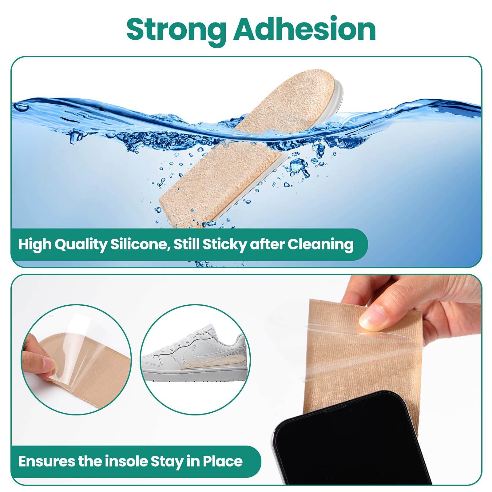 PrettSole PrettSole 5mm to10mm Heel Lifts(2 Layers), Height Increase Insoles for Leg Length Discrepancy - Large Shoe Lifts for Men, Shoe Inserts Comfort Half Foot Pads for Heel Pain - 1 Pair