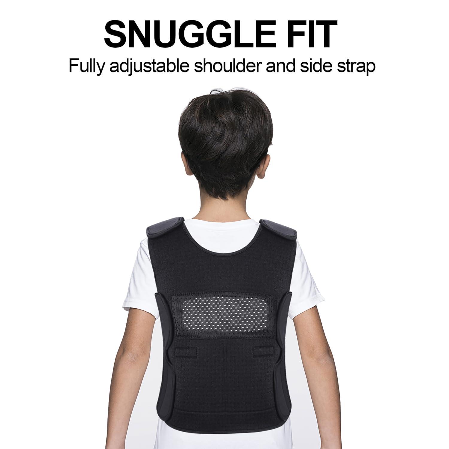 YAFANG Weighted Vest for Kids(Ages 5-9, Medium) Fully Adjustable Sensory Compression Vest for Children with Autism, ADHD, SPD - Includes 3lb Removable Weights
