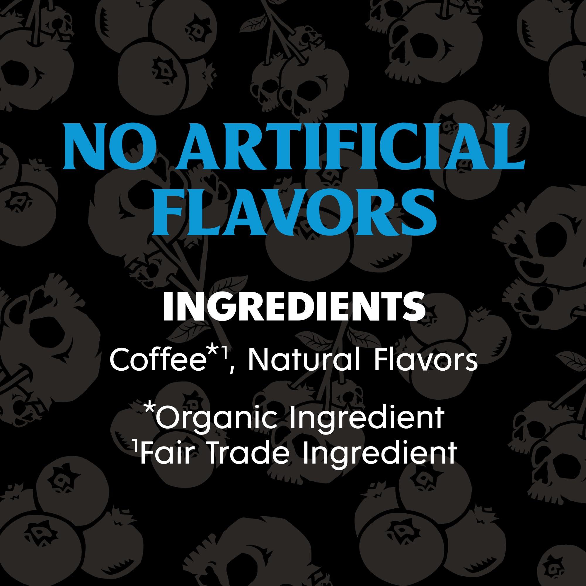 Death Wish Coffee Co. Death Wish Coffee, Single Serve Coffee Pods - Fair Trade - Blue and Buried: Blueberry Vanilla Flavored