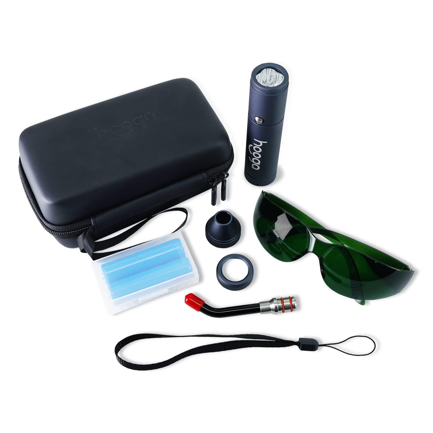 hooga Hooga Red Light Therapy Torch Device for Cold Sore, Nose, Blisters, Healing, Pain Relief for Lips Mouth Nose Ear Knee Feet Hands Joint Muscle Pain, 3-in-1 Blue, Red, Near Infrared